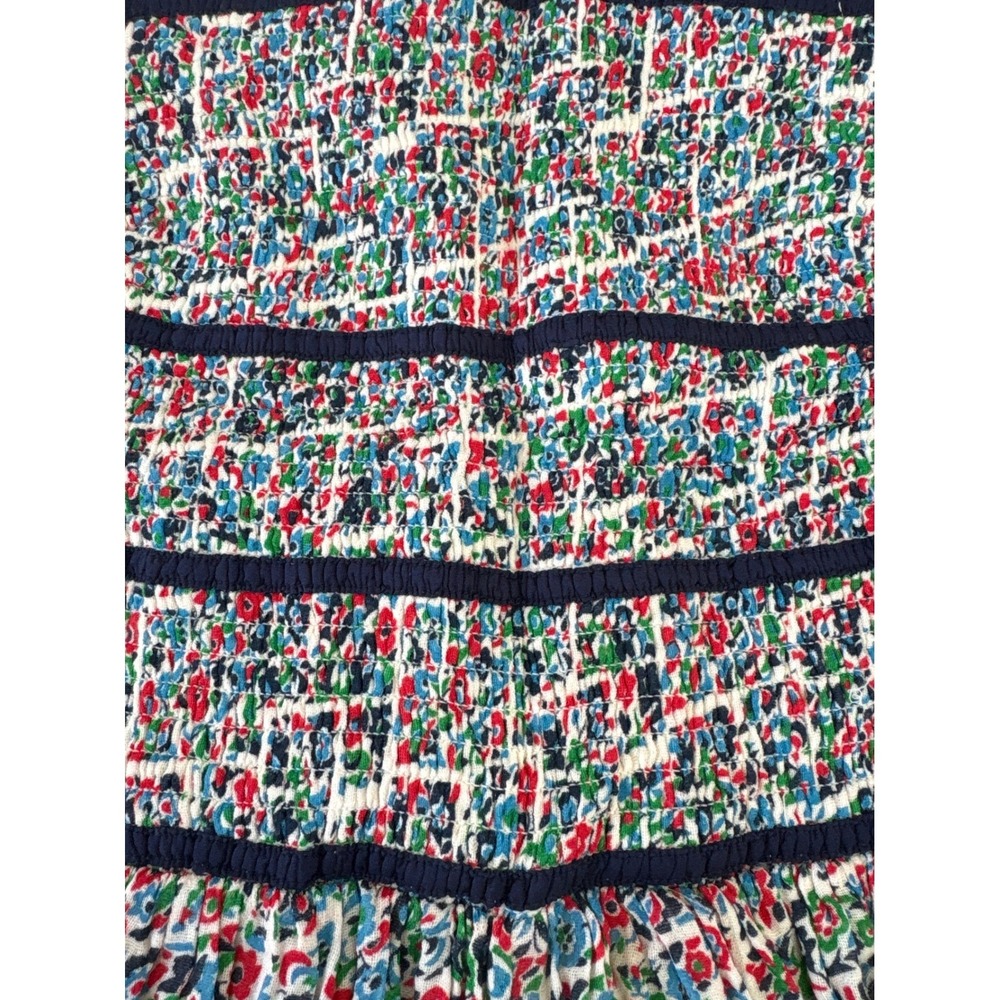 Free People Bali Checked Out Printed Romper XL Floral New NWT cotton Smocked - Picture 6 of 11